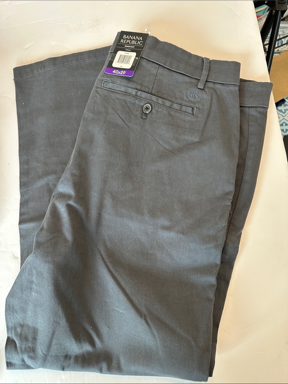 Banana Republic Men's Charcoal Gray Chino Pants